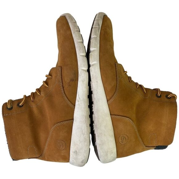 GBX Atomik Mens Ankle Boots Size 10 Lace Up Side Zip Tan Leather $90 MSRP - Picture 5 of 12